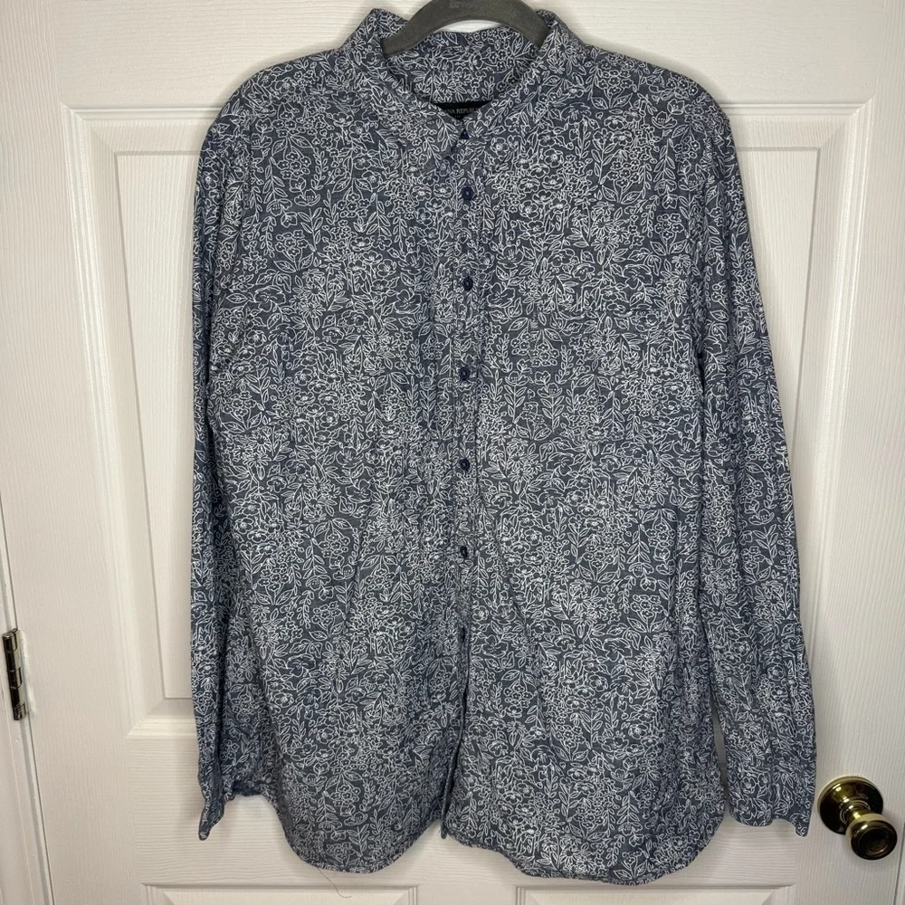 Banana Republic Classic Fit Floral Shirt Mens Size XL GUC
